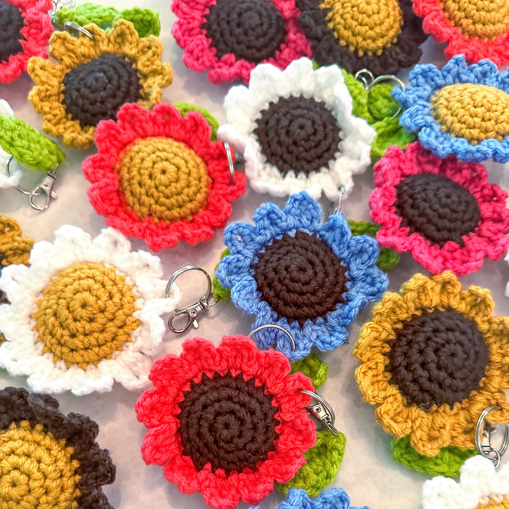 Crochet Flower Keychain